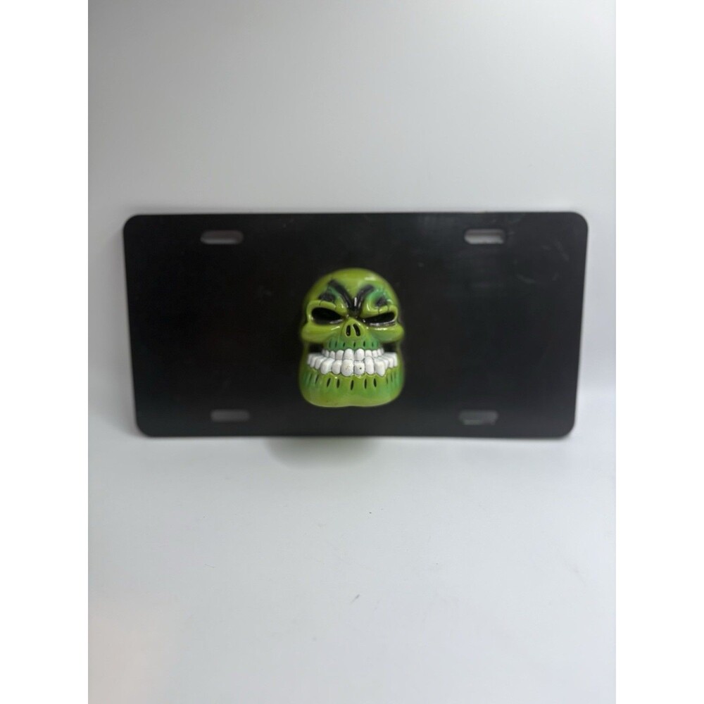 PILOT 3D Green Hulk Skull License Plate LP-2270